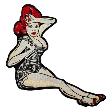 Sexy Woman Embroidered Patches For Full Back Size Of Jackets Motorcycle Biker Patch 22CM Wide Stickers Lady Iron On Patches
Sexy Woman Embroidered Patches For Full Back Size Of Jackets Motorcycle Biker Patch 22CM Wide Stickers Lady Iron On Patches