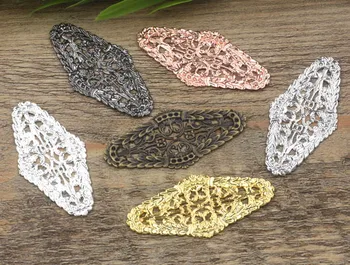 30*60mm Vintage Filigree Flower Charms Bu Yao Hair Sticks DIY Jewelry Accessories Metal Wraps Links Findings Multi-color
30*60mm Vintage Filigree Flower Charms Bu Yao Hair Sticks DIY Jewelry Accessories Metal Wraps Links Findings Multi-color