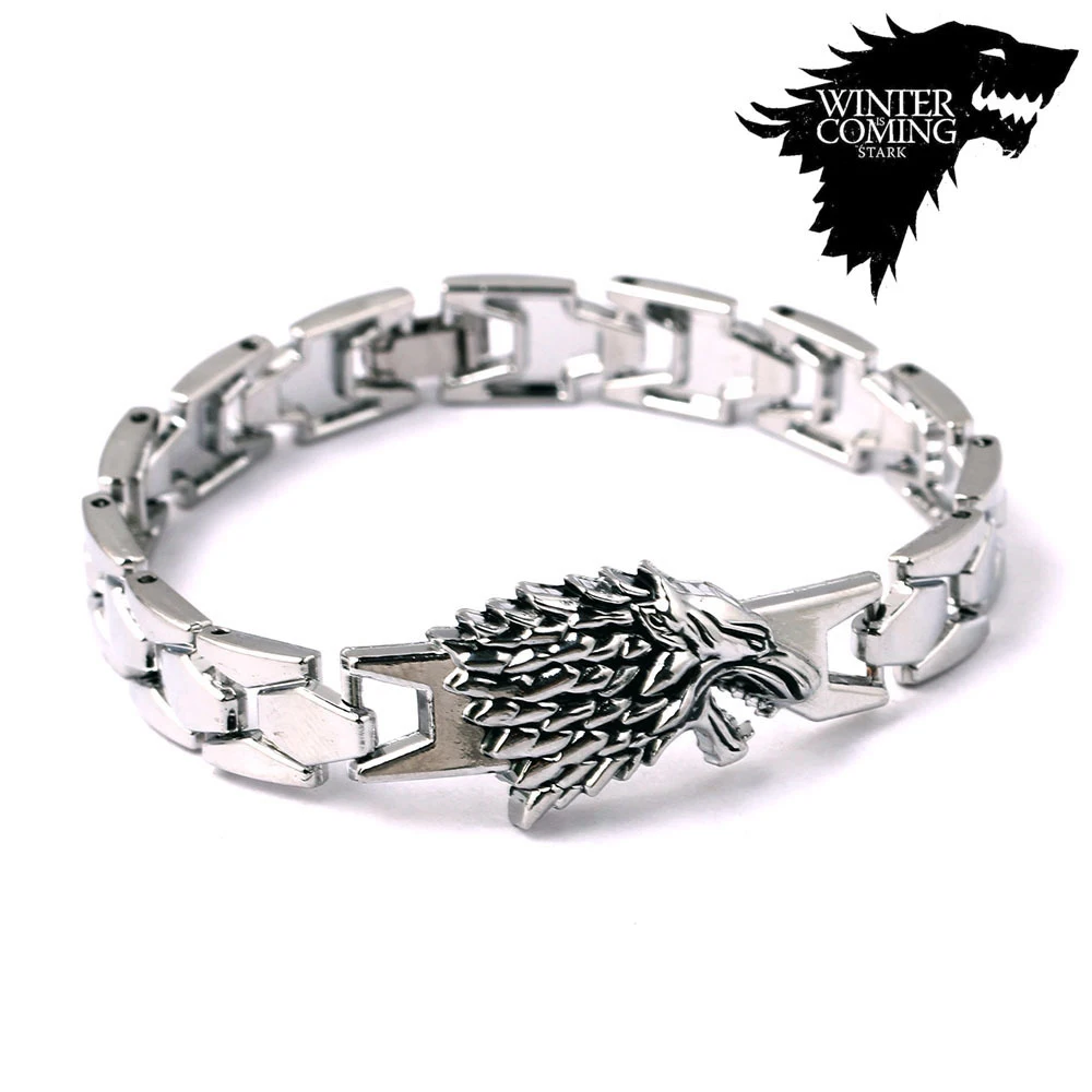 2019 New Game of Thrones Stark House Bracelets & Bangles Stainless Steel Wolf Head Charm Bracelet Men Pulseira Masculina Jewelry
2019 New Game of Thrones Stark House Bracelets & Bangles Stainless Steel Wolf Head Charm Bracelet Men Pulseira Masculina Jewelry