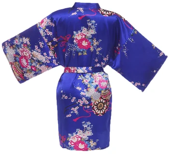 New Arrival Royal Blue Women Rayon Kimono Robe Gown Print Satin Sleepwear Nightgowns Chinese Ladies' Nightwear One Size JA011
New Arrival Royal Blue Women Rayon Kimono Robe Gown Print Satin Sleepwear Nightgowns Chinese Ladies' Nightwear One Size JA011