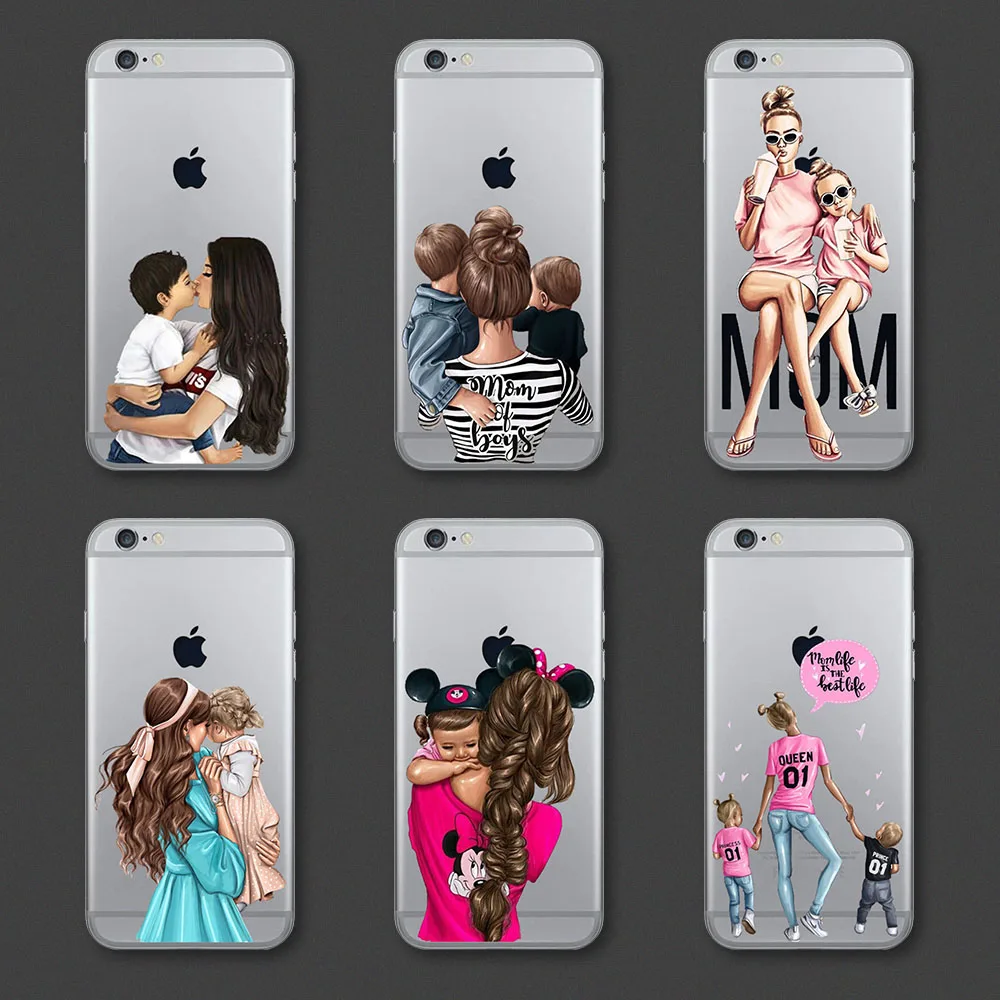 Cute Cartoon Fashion Black Brown Hair Baby Mom Girl Queen Case For iPhone X XS Max XR 8 7 6 6s Plus Soft Silicon Woman Cover
Cute Cartoon Fashion Black Brown Hair Baby Mom Girl Queen Case For iPhone X XS Max XR 8 7 6 6s Plus Soft Silicon Woman Cover