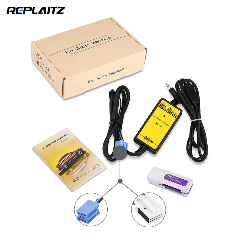 8Pin/12Pin Connector Car AUX USB Interface Adapter 3.5mm AUX Cable Input MP3 Player Car CD Changer
8Pin/12Pin Connector Car AUX USB Interface Adapter 3.5mm AUX Cable Input MP3 Player Car CD Changer