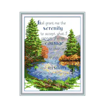 11CT 14CT Printed Stitch Cross Stitch Embroidery, Tranquil Prayer Lake Spring Landscape Handmade Embroidery
11CT 14CT Printed Stitch Cross Stitch Embroidery, Tranquil Prayer Lake Spring Landscape Handmade Embroidery