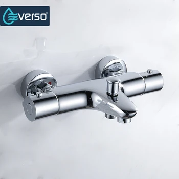 EVERSO Bathroom Shower Set Thermostatic Mixing Valve Shower Faucets Wall Mounted Thermostatic Shower Mixer
EVERSO Bathroom Shower Set Thermostatic Mixing Valve Shower Faucets Wall Mounted Thermostatic Shower Mixer