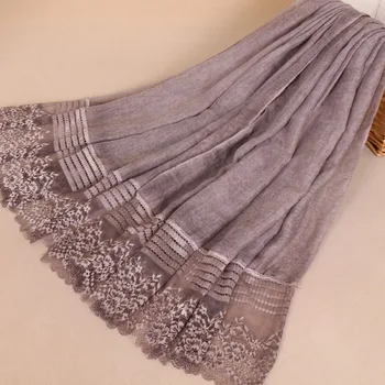 2019 Women's Fashion Plain Lace Floral Patchwork Viscose Shawl Scarf High Quality Muslim Hijab Sjaal Head Wraps Snood 180*85Cm
2019 Women's Fashion Plain Lace Floral Patchwork Viscose Shawl Scarf High Quality Muslim Hijab Sjaal Head Wraps Snood 180*85Cm