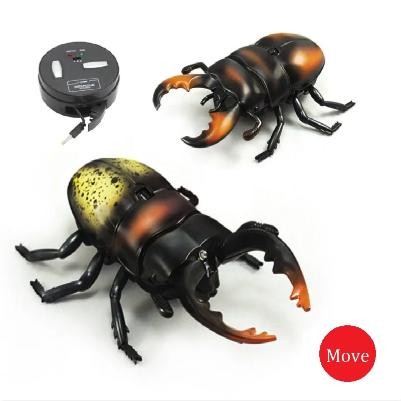 

New Strange Remote Control Beetle Shovel Beetle Simulation of Molestation Insect Infrared RC Electric Insect Toys Truely Running