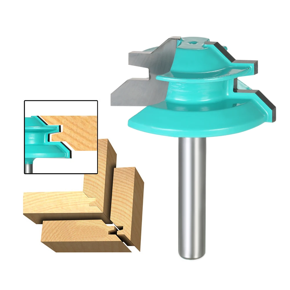 1PC 1/4" Shank Lock Miter Router Bit 45 Degree Woodworking Cutter 1-1/2" Diameter For Capenter Tools Wood Drilling Woodworking
1PC 1/4" Shank Lock Miter Router Bit 45 Degree Woodworking Cutter 1-1/2" Diameter For Capenter Tools Wood Drilling Woodworking
