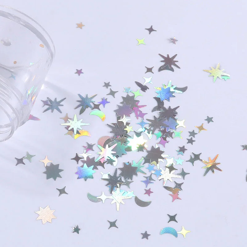 10g/Pack Ultrathin Radium Silver Space Series Sequins for Nail art PET Color Nail art wedding dress mobile phone shell art acces
10g/Pack Ultrathin Radium Silver Space Series Sequins for Nail art PET Color Nail art wedding dress mobile phone shell art acces