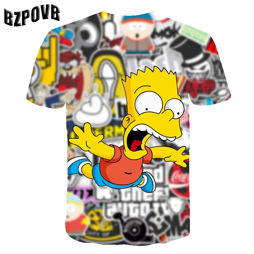 New Spring T-shirt Simpson printing 3D men's women's T-shirt casual Harajuku cartoon funny T-shirt Asian si'ze m-5XL
New Spring T-shirt Simpson printing 3D men's women's T-shirt casual Harajuku cartoon funny T-shirt Asian si'ze m-5XL