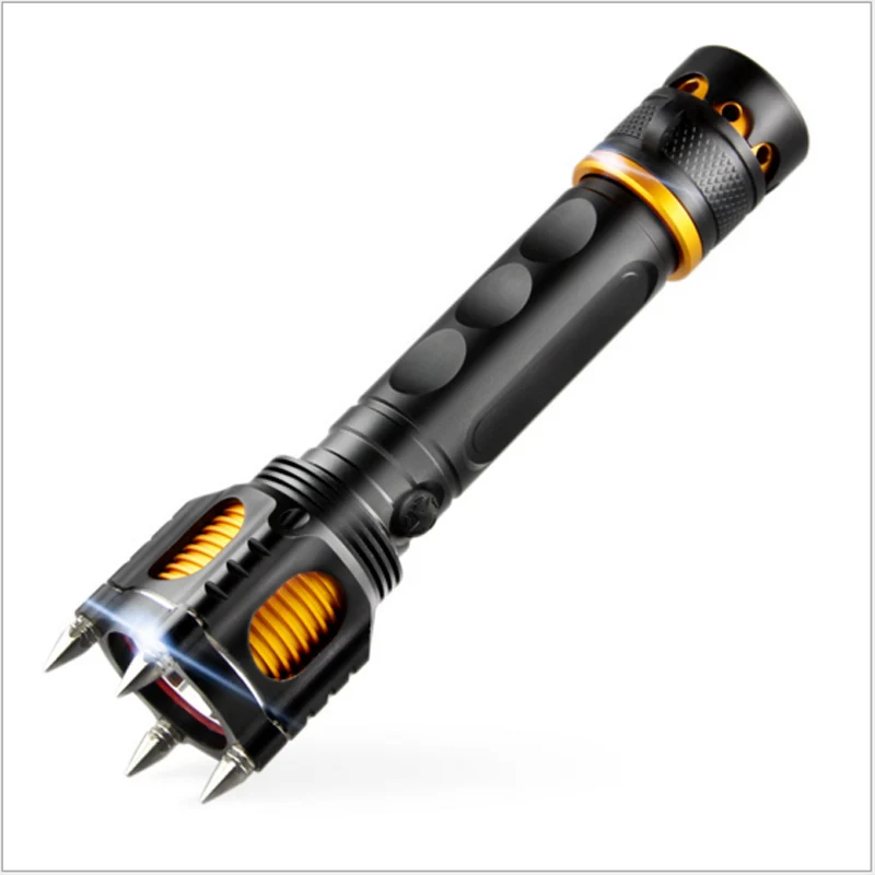 Tactical 18.5cm Long Self-defence Travel Flashlight,With Cutter/Alarm/Hammer,18650 Rechargeable Lanterna Tatica, 5 Modes
Tactical 18.5cm Long Self-defence Travel Flashlight,With Cutter/Alarm/Hammer,18650 Rechargeable Lanterna Tatica, 5 Modes