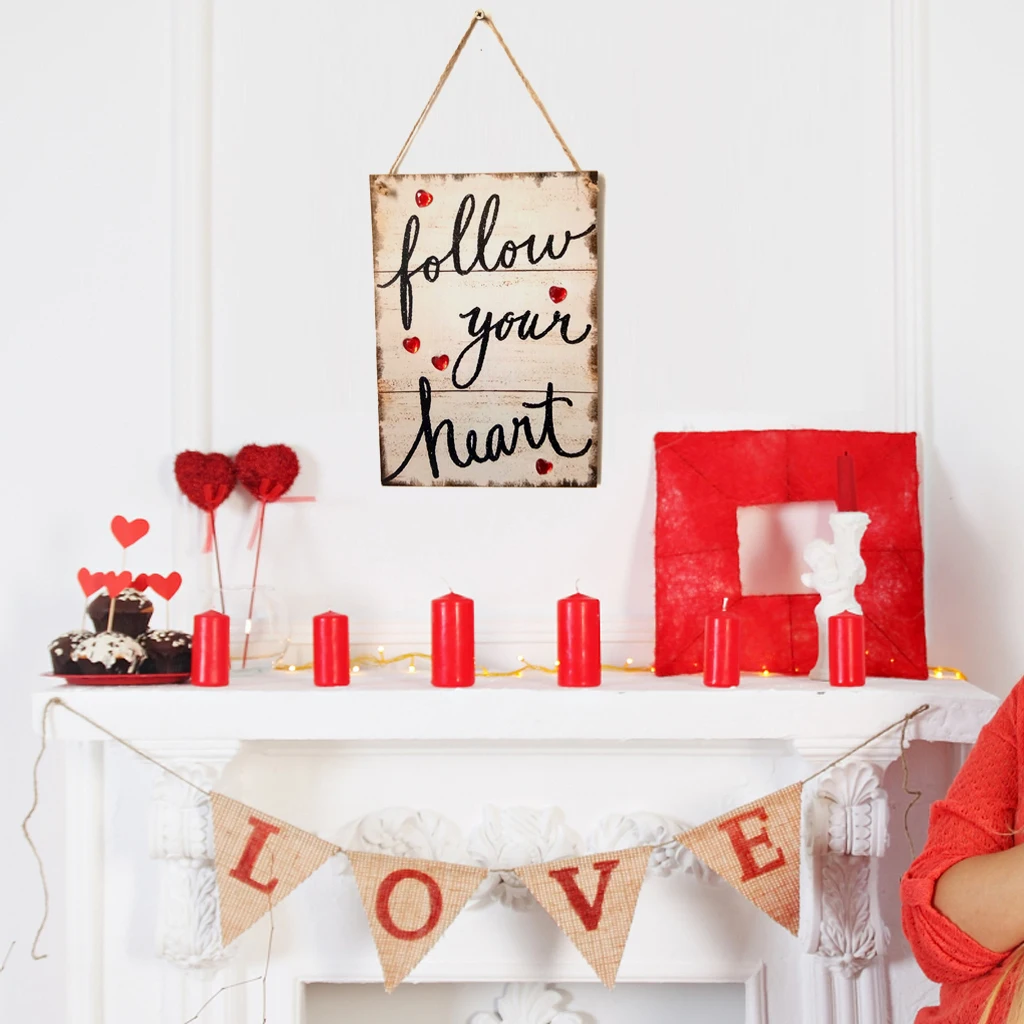 Home Wall Hanging Wooden Letter Follow Your Heart Board Plaques Gift Sign for Wedding Home Decoration Gift Favor
Home Wall Hanging Wooden Letter Follow Your Heart Board Plaques Gift Sign for Wedding Home Decoration Gift Favor