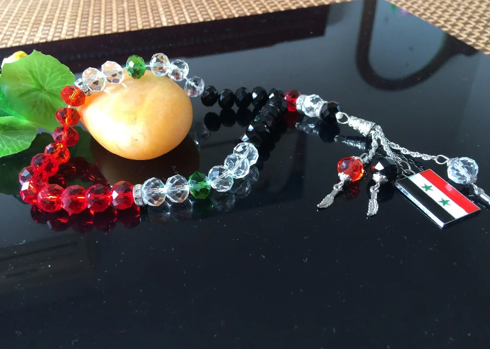 Syria Flag map tasbih Crystal material Syrians pendant jewelry necklace bracelet Syrie misbaha masbaha islamic sibaha Syrien
Syria Flag map tasbih Crystal material Syrians pendant jewelry necklace bracelet Syrie misbaha masbaha islamic sibaha Syrien