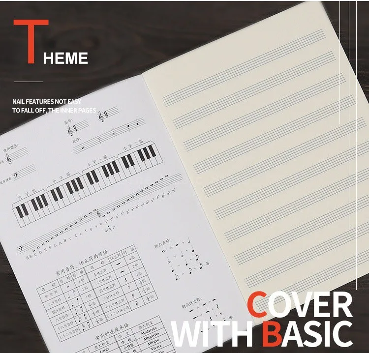 5Pcs Music Practice Notebook Piano Violin Musical Notes Music Book Universal Five-line Spectrum of the Music sheet 
5Pcs Music Practice Notebook Piano Violin Musical Notes Music Book Universal Five-line Spectrum of the Music sheet