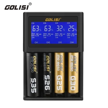 Golisi S4 battery charger for Li-ion Ni-MH Ni-Cd Ni-md 18650 18350 18500 16340 17500 25500 10440 14500 26650 AA AAA batteries
Golisi S4 battery charger for Li-ion Ni-MH Ni-Cd Ni-md 18650 18350 18500 16340 17500 25500 10440 14500 26650 AA AAA batteries