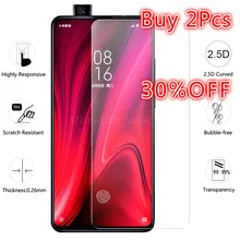 強化ガラスシャオ mi mi 9 T プロ赤 mi K20 Pro のスクリーンプロテクター保護フィルム赤 mi k20 Pro のガラス購入 2 個 30% オフ(China)