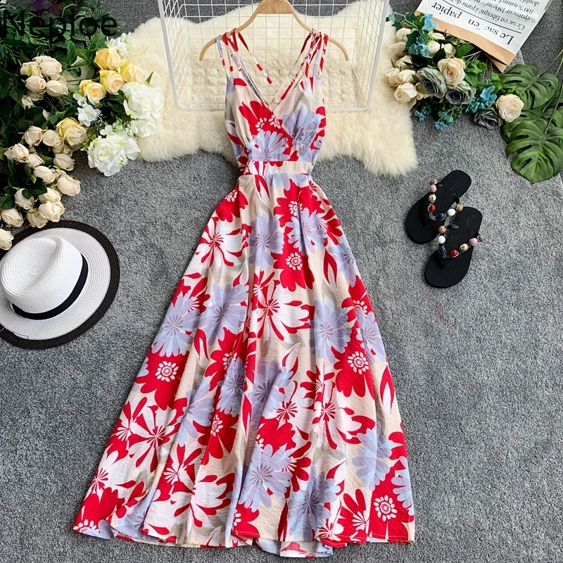 Neploe Chiffon Floral Print Women Dress Summer 2019 V-Neck Cross Camis Vestidos Backless High Waist Ladies Dresses 44504
Neploe Chiffon Floral Print Women Dress Summer 2019 V-Neck Cross Camis Vestidos Backless High Waist Ladies Dresses 44504