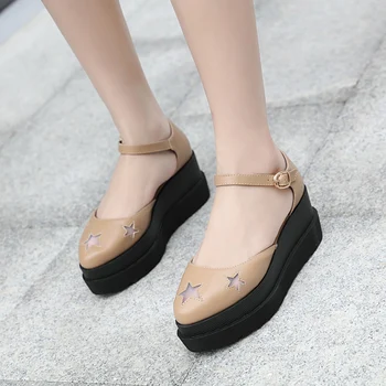 Women Platform Sandals buckle Wedge Shoes Casual star closed Toe Slides Ladies High heels shoes 2019 Sandalias Mujer Black brown
Women Platform Sandals buckle Wedge Shoes Casual star closed Toe Slides Ladies High heels shoes 2019 Sandalias Mujer Black brown