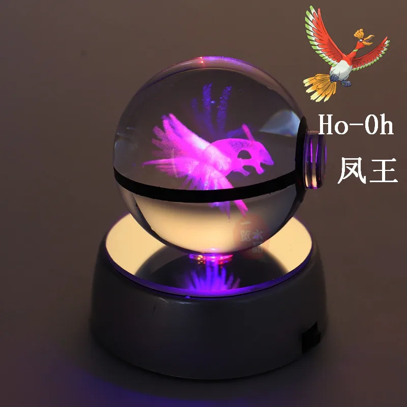 Ho-0h Pokemon Engraving Round Crystal With Black Line Nice Fashion 80mm*80mm Ball With LED Base Crystal Base
Ho-0h Pokemon Engraving Round Crystal With Black Line Nice Fashion 80mm*80mm Ball With LED Base Crystal Base
