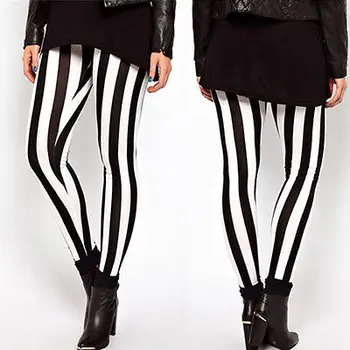 Plus Size Women Lady Black White Stripes Stretch Leggings Striped Long Leggings Trousers
Plus Size Women Lady Black White Stripes Stretch Leggings Striped Long Leggings Trousers