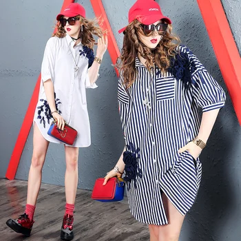 Elegant Appliques Blouses Shirts New Summer Women Shirts Long Blouse Short Sleeve Turn Down Collar Ladies Tops Clothes SL019
Elegant Appliques Blouses Shirts New Summer Women Shirts Long Blouse Short Sleeve Turn Down Collar Ladies Tops Clothes SL019