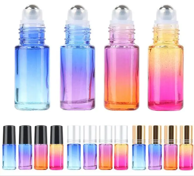 5ml Color Glass Roll On Stainless Steel Beads Essential Oil Bottle Thick Gradient Glass Bottle 100pcs/lot
5ml Color Glass Roll On Stainless Steel Beads Essential Oil Bottle Thick Gradient Glass Bottle 100pcs/lot