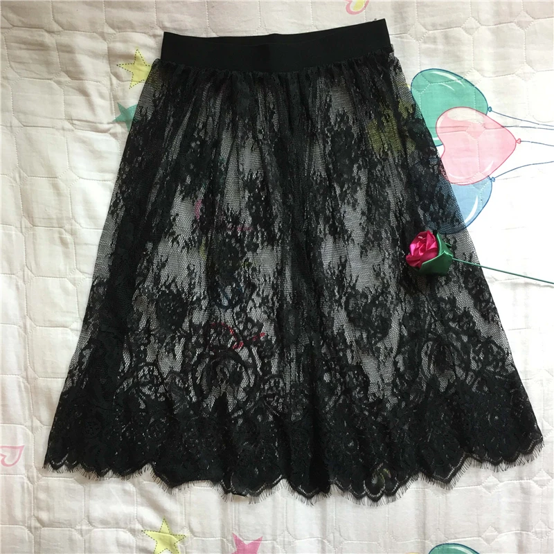 Women Sexy Lace Skirt Overskirt Ladies See Through Transparent Hollow Out High Waist Black White A line Short Mini Skirt S6
Women Sexy Lace Skirt Overskirt Ladies See Through Transparent Hollow Out High Waist Black White A line Short Mini Skirt S6