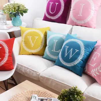 RUBIHOME English letter cushion cover without inner ABC decorative throw pillowcase candy color double side print funda cojin 
RUBIHOME English letter cushion cover without inner ABC decorative throw pillowcase candy color double side print funda cojin