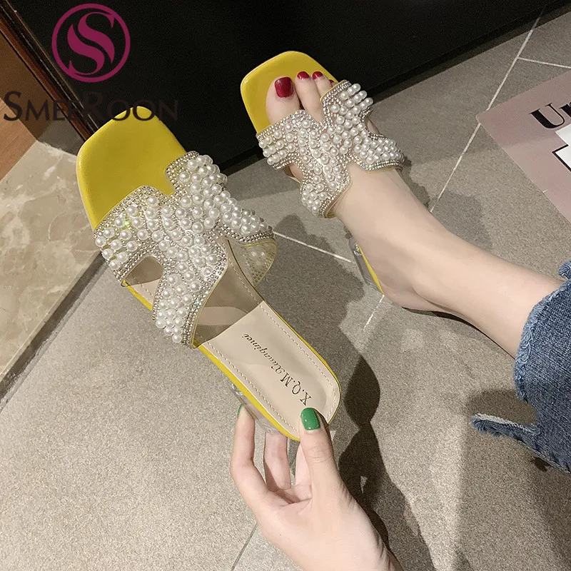 Smeeroon 2019 new summer shoes slippers slingback square high heels shoes simple Beads crystal heels women slippers
Smeeroon 2019 new summer shoes slippers slingback square high heels shoes simple Beads crystal heels women slippers
