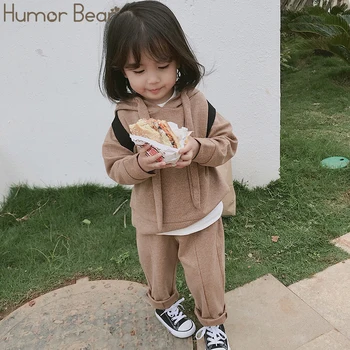Humor Bear New Girls Children Clothing Set Autumn Clothes Tracksuit Set Long Sleeve Cap Top + Trousers 2Pcs Girls Sport Suits
Humor Bear New Girls Children Clothing Set Autumn Clothes Tracksuit Set Long Sleeve Cap Top + Trousers 2Pcs Girls Sport Suits