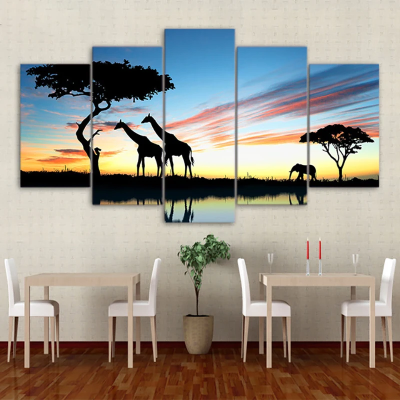 5 Piece Canvas Art Africa Landscape Pictures Giraffe Handmade Diamond Paintings 5D DIY Wall Sticker Suitable For Home Decor
5 Piece Canvas Art Africa Landscape Pictures Giraffe Handmade Diamond Paintings 5D DIY Wall Sticker Suitable For Home Decor