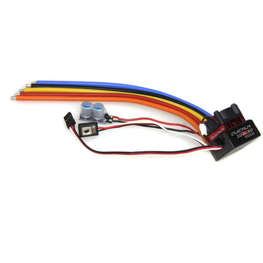 Hobbywing QUICRUN 10BL60 Sensored 60A 2-3S Lipo BEC Speed Controller Brushless ESC for 1/10 1/12 RC Car F17874
Hobbywing QUICRUN 10BL60 Sensored 60A 2-3S Lipo BEC Speed Controller Brushless ESC for 1/10 1/12 RC Car F17874