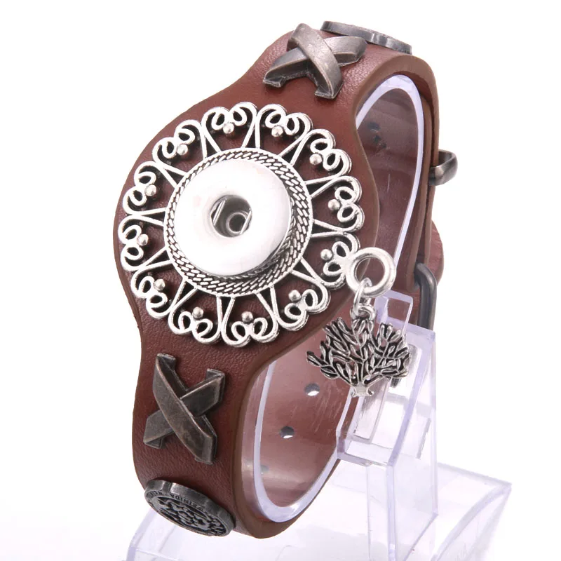 25CM Adjustable Tree Snap Bracelet Vintage Metal Leather Bracelet Fit 18mm Snap Button Bracelet For Snap Jewelry Watch Belt
25CM Adjustable Tree Snap Bracelet Vintage Metal Leather Bracelet Fit 18mm Snap Button Bracelet For Snap Jewelry Watch Belt