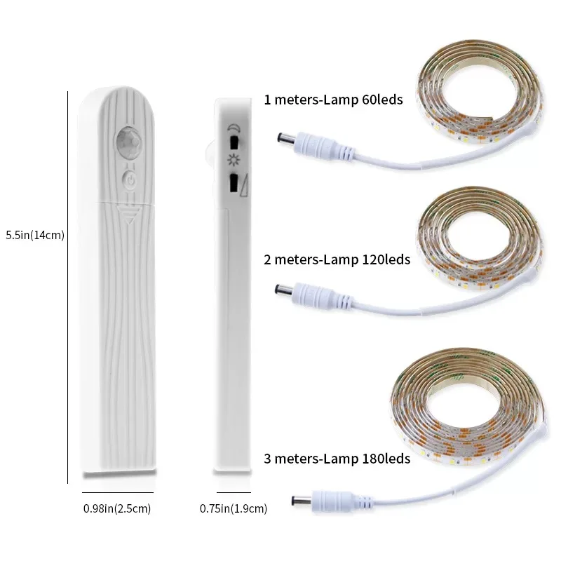 1M 2M 3M Infrared Motion sensor LED Night light Bed Cabinet Stairs light Strip lamp For TV Backlight lighting Wardrobe light
1M 2M 3M Infrared Motion sensor LED Night light Bed Cabinet Stairs light Strip lamp For TV Backlight lighting Wardrobe light