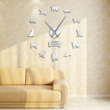 Working Dog Breed Newfoundland Dog Silent Quartz Large Wall Clock with Newfie Postures Mirror Numbers Stickers Newf Wall Watch
Working Dog Breed Newfoundland Dog Silent Quartz Large Wall Clock with Newfie Postures Mirror Numbers Stickers Newf Wall Watch