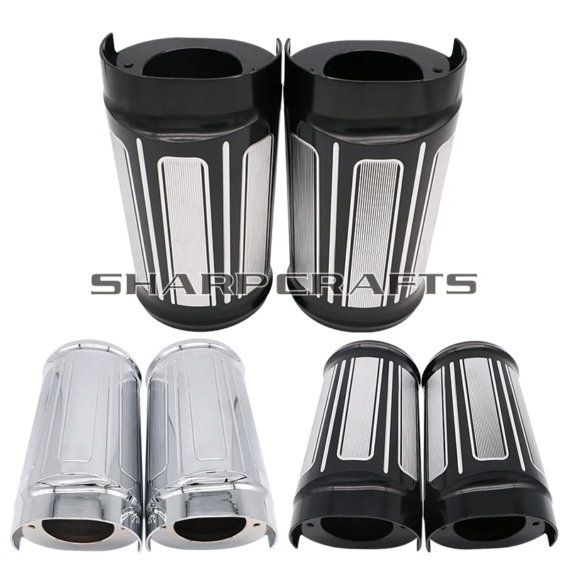 NEW STYLE Motorcycle 2014-2019 CNC Edge Cut Upper Boot Slider Fork Cover For Harley Touring Electra Glide Road King Street Glide
NEW STYLE Motorcycle 2014-2019 CNC Edge Cut Upper Boot Slider Fork Cover For Harley Touring Electra Glide Road King Street Glide