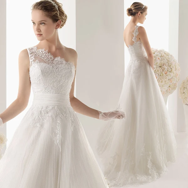 2015 lace appliques a-Line long vintage wedding dress new arrival sexy one shoulder vestido de noiva casamento Bridal Gowns
2015 lace appliques a-Line long vintage wedding dress new arrival sexy one shoulder vestido de noiva casamento Bridal Gowns