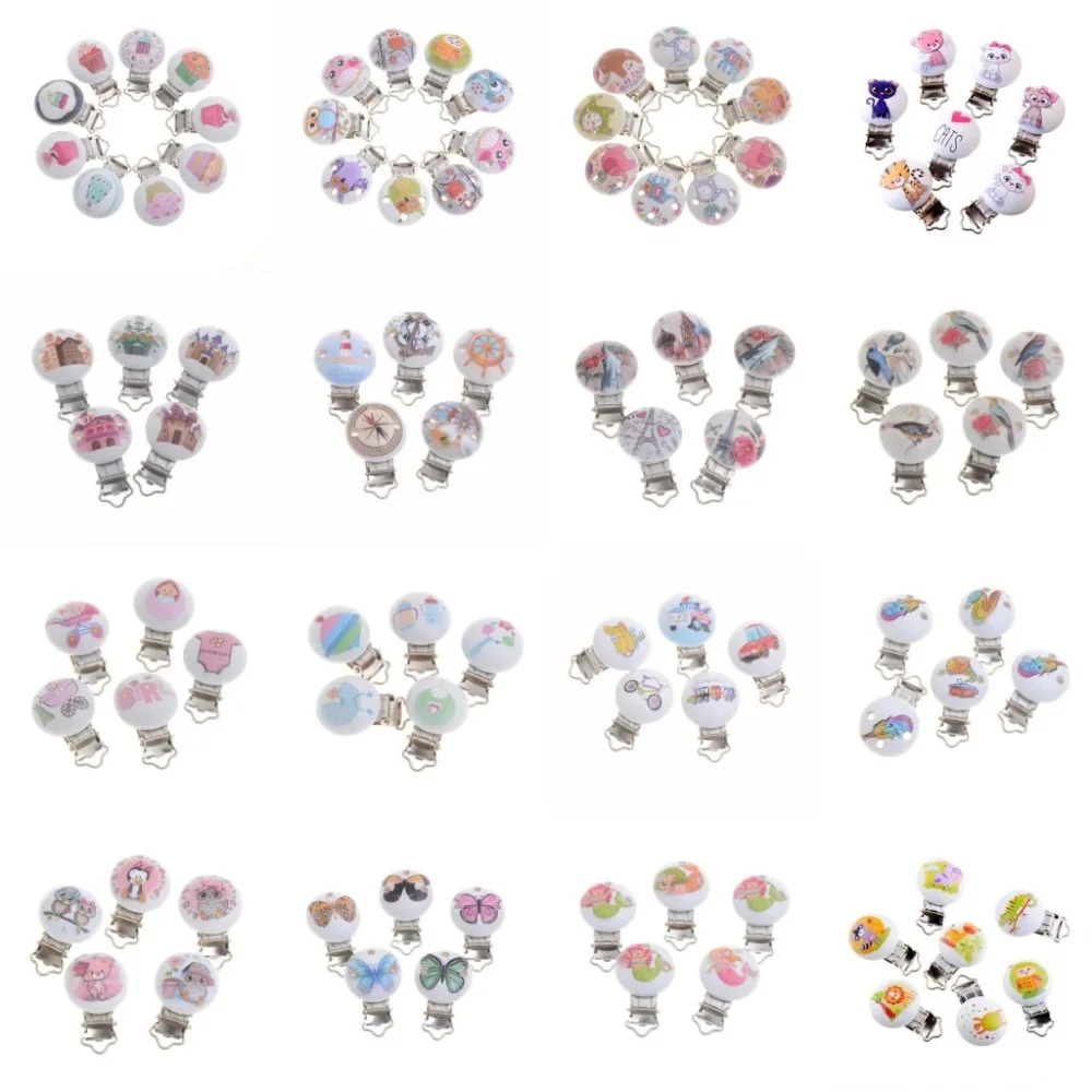MIAOCHI Various patterns Metal Wooden Baby Safety Pacifier Clips 5PCs Cute Infant Teething Soother Clasps Holders Accessories
MIAOCHI Various patterns Metal Wooden Baby Safety Pacifier Clips 5PCs Cute Infant Teething Soother Clasps Holders Accessories