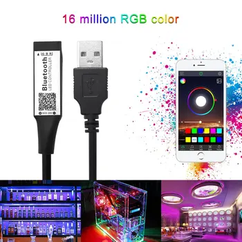 Smart RGB Bluetooth Timer Suitable LED Controller USB for 5V 3528 5050 RGB Light Strip Multicolor Changing TV Backlight
Smart RGB Bluetooth Timer Suitable LED Controller USB for 5V 3528 5050 RGB Light Strip Multicolor Changing TV Backlight