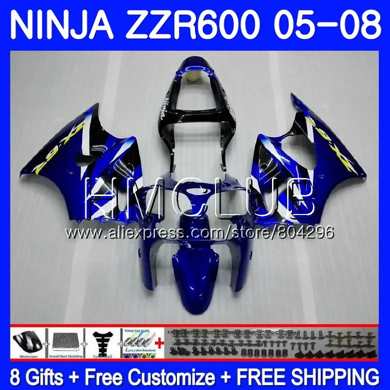 Bodywork For KAWASAKI NINJA 600CC ZZR600 05 06 07 08 34HM.14 ZX600CC Factory blue ZZR-600 ZZR 600 2005 2006 2007 2008 Fairings
Bodywork For KAWASAKI NINJA 600CC ZZR600 05 06 07 08 34HM.14 ZX600CC Factory blue ZZR-600 ZZR 600 2005 2006 2007 2008 Fairings