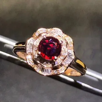 Per jewelry Natural real red garnet flower ring Free shipping 925 sterling silver 1ct gemstone J8070916 
Per jewelry Natural real red garnet flower ring Free shipping 925 sterling silver 1ct gemstone J8070916