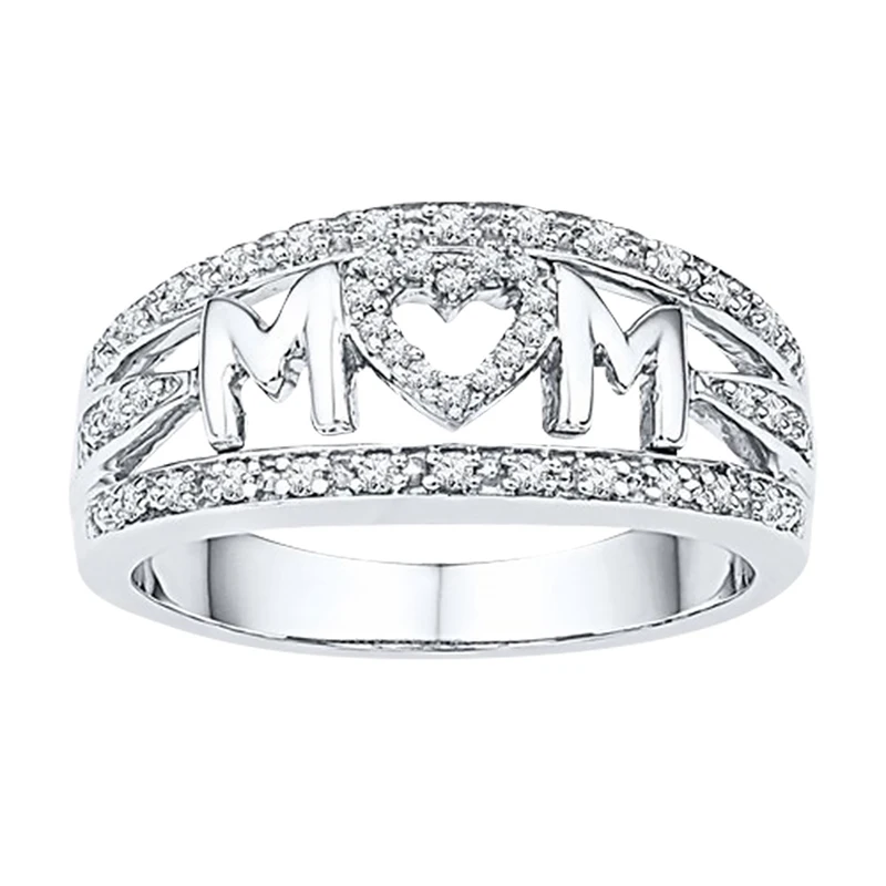Mothers day Classic Silver Color Ring Jewelry Letter Print Mom Ring for Women Clear Fashion Jewelry Mothers day Gift Ring
Mothers day Classic Silver Color Ring Jewelry Letter Print Mom Ring for Women Clear Fashion Jewelry Mothers day Gift Ring