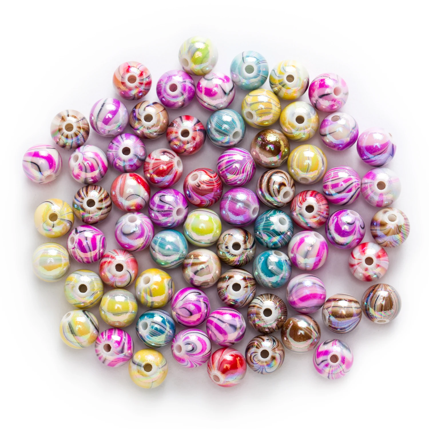 50 Piece Random Mixed Multicolor Acrylic Round Stripe Pattern Findings Jewelry Making Spacer Beads 10mm
50 Piece Random Mixed Multicolor Acrylic Round Stripe Pattern Findings Jewelry Making Spacer Beads 10mm