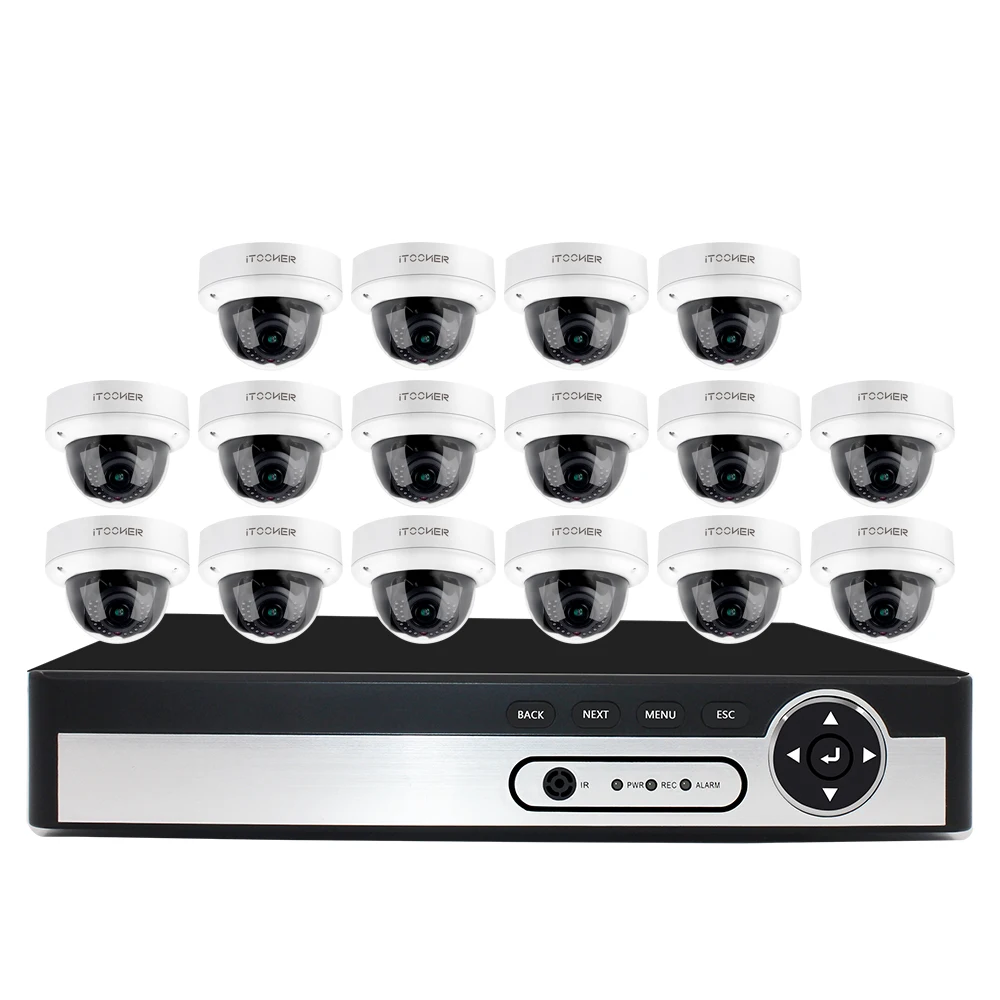 ITOONER H.265 5.0MP Full HD CCTV 48V POE IP камера VandalProof Крытый Открытый P2P Onvif безопасности