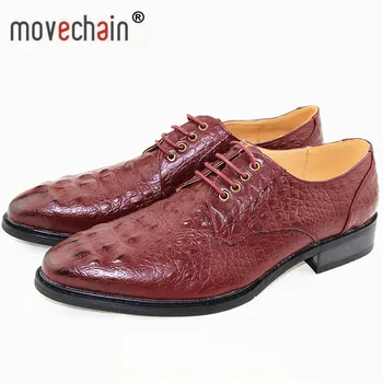 Movechain Men's Crocodile Pattern Dress Casual Shoes Man Genuine Leather Pointed Toe Oxfords Mens Lace-Up Business Flats
Movechain Men's Crocodile Pattern Dress Casual Shoes Man Genuine Leather Pointed Toe Oxfords Mens Lace-Up Business Flats