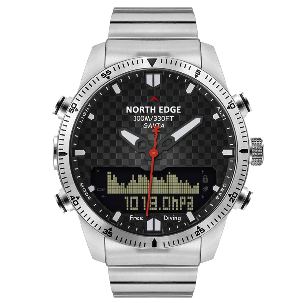 Pro Wrist Watch 48mm Waterproof Electronic Stopwatch High Pressure Compass Gauge Multiuse Stainless Steel for Outdoor Sports
Pro Wrist Watch 48mm Waterproof Electronic Stopwatch High Pressure Compass Gauge Multiuse Stainless Steel for Outdoor Sports
