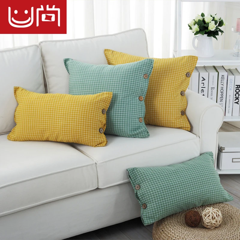 2017 New Japanese Style Decorative Throw Pillows With Fastener Decoration Stripped Plaid Pattern Cushions With PP Cotton Inner
2017 New Japanese Style Decorative Throw Pillows With Fastener Decoration Stripped Plaid Pattern Cushions With PP Cotton Inner