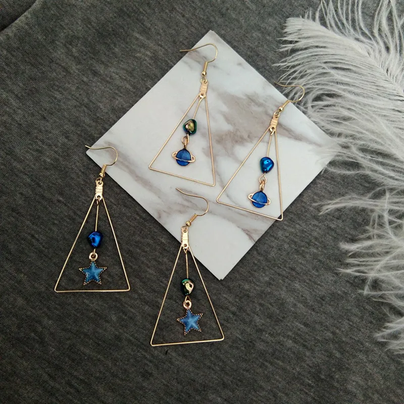 Oil Dropping Star Sky Retro Korean Edition Earrings Asymmetry jewelry luxury earrings for women
Oil Dropping Star Sky Retro Korean Edition Earrings Asymmetry jewelry luxury earrings for women