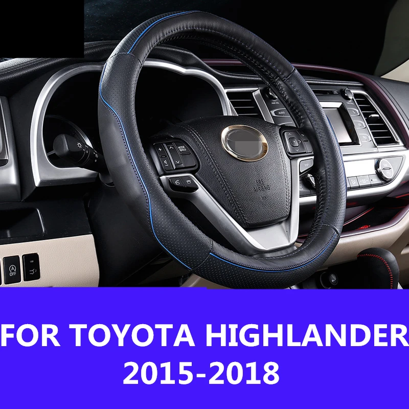 Чехлы на руль мягкая кожаная оплетка автомобиля аксессуары для интерьера TOYOTA