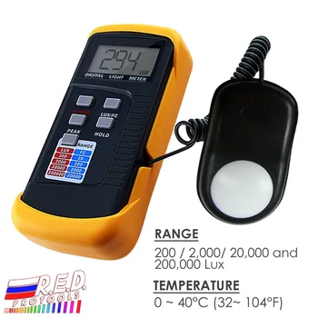 Portable Digital Light Level Meter Tester with Peak illuminance Detector + 200k Lux Foot Candle FC LCD Photo
Portable Digital Light Level Meter Tester with Peak illuminance Detector + 200k Lux Foot Candle FC LCD Photo