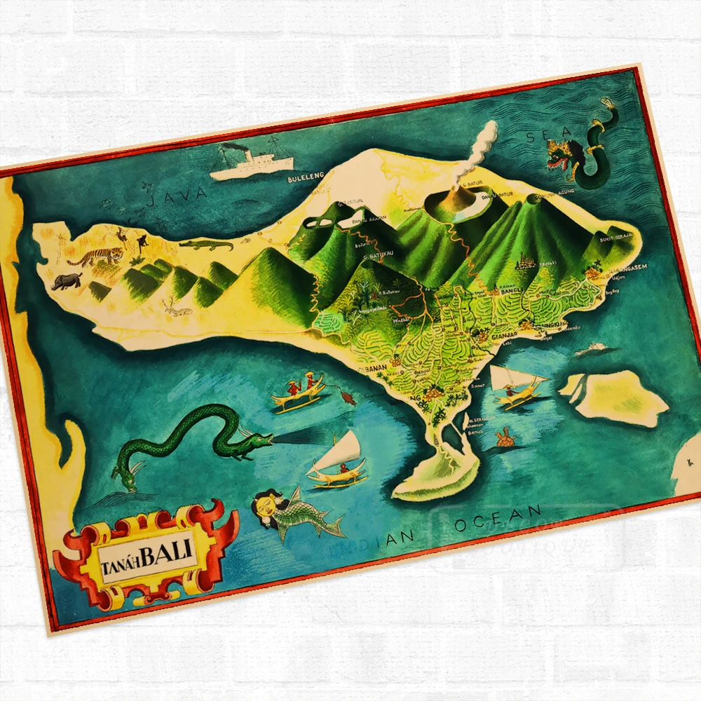Bali Island Indonesia Tour Landscape Travel Poster Vintage Retro Canvas Painting DIY Wall Stickers Home Posters Art Bar Decor
Bali Island Indonesia Tour Landscape Travel Poster Vintage Retro Canvas Painting DIY Wall Stickers Home Posters Art Bar Decor